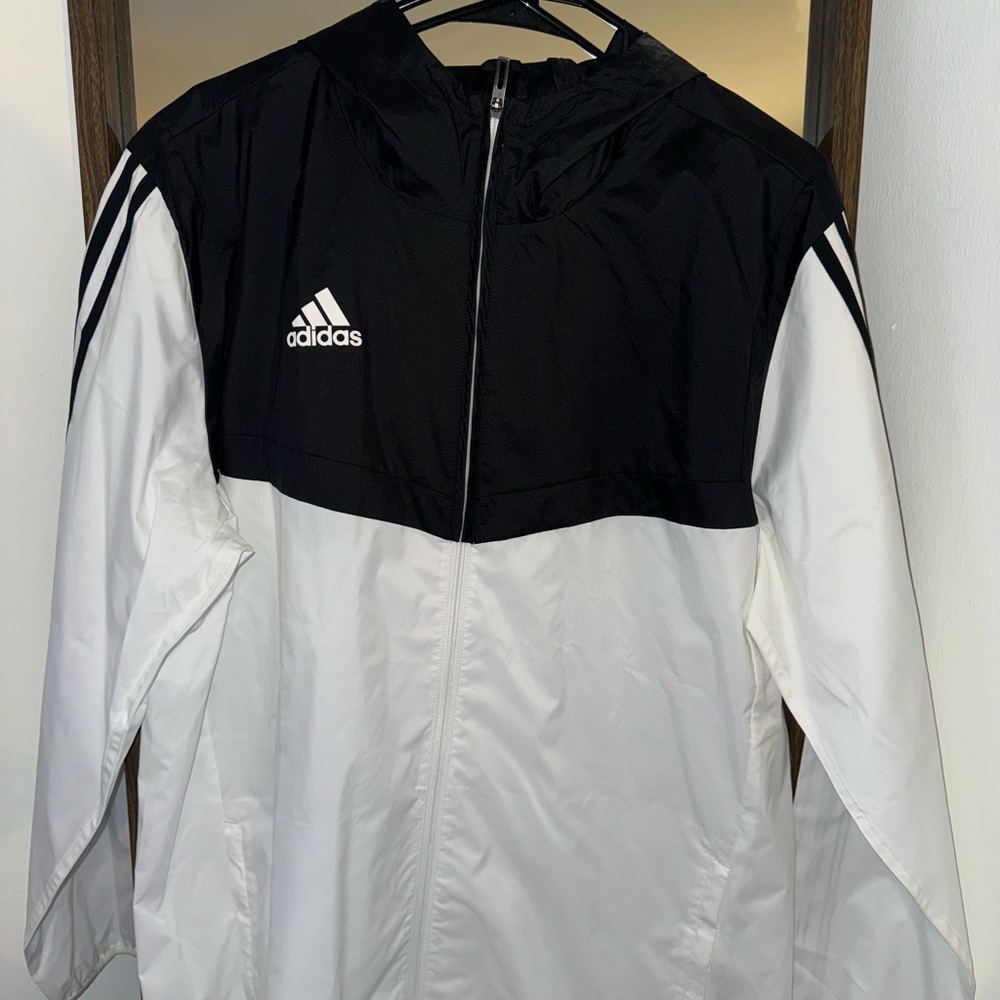 Adidas Wind Breaker rain jacket with Hood Size L